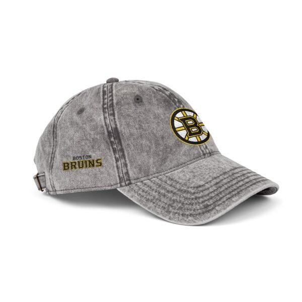Boston Bruins Embroidered Logo on Vintage Cap - Image 3