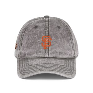 San Francisco Giants Embroidered Logo on Vintage Cap