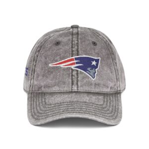 New England Patriots Embroidered Logo on Vintage Cap