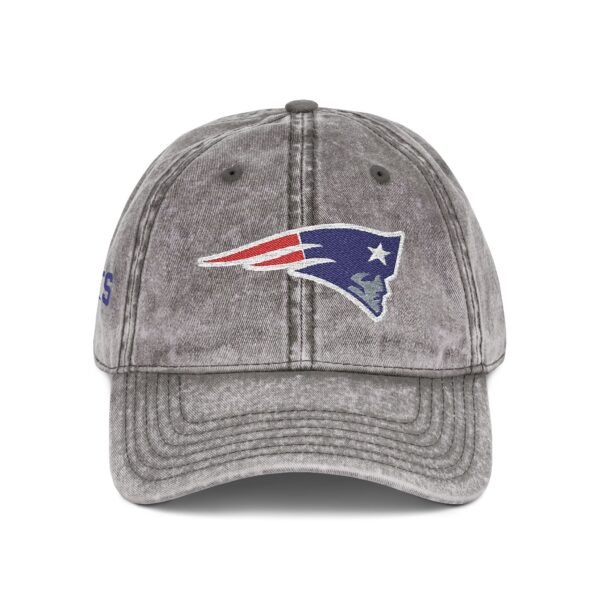 New England Patriots Embroidered Logo on Vintage Cap