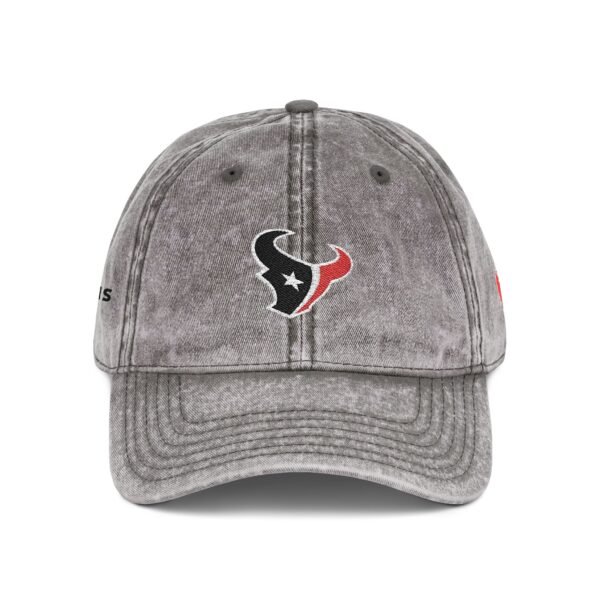 Houston Texans Embroidered Logo on Vintage Cap