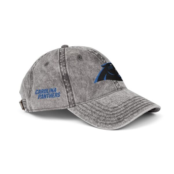 Carolina Panthers Embroidered Logo on Vintage Cap - Image 3