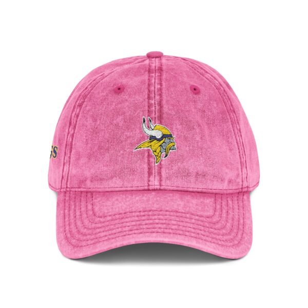 Minnesota Vikings Embroidered Logo on Vintage Cap - Image 8