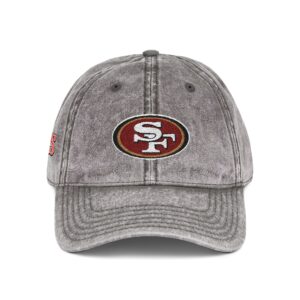 San Francisco 49ers Embroidered Logo on Vintage Cap