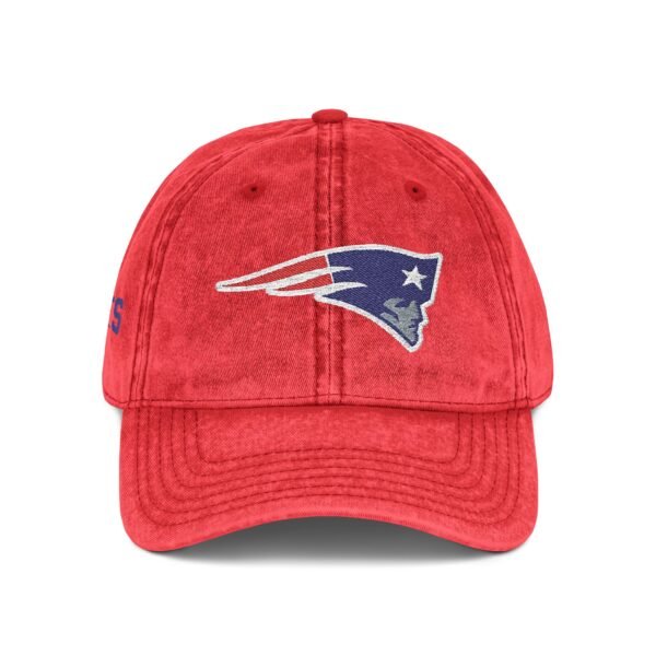 New England Patriots Embroidered Logo on Vintage Cap - Image 8