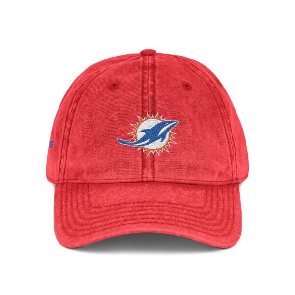 Miami Dolphins Embroidered Logo on Vintage Cap - Image 8