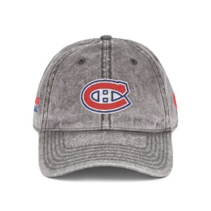 Montreal Canadiens Embroidered Logo on Vintage Cap