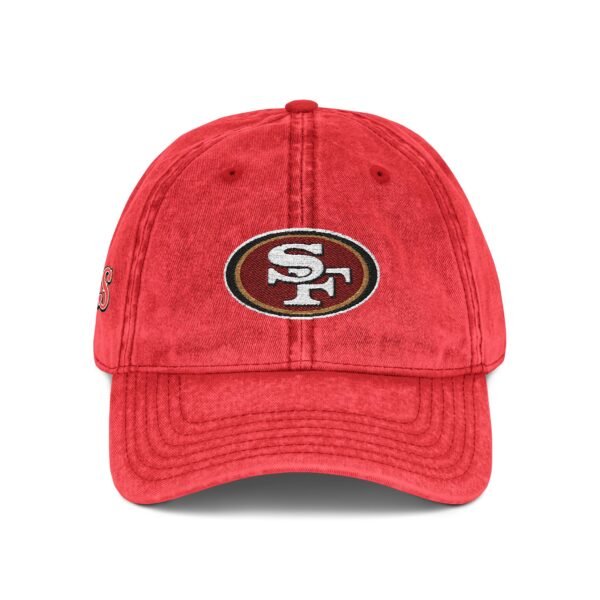 San Francisco 49ers Embroidered Logo on Vintage Cap - Image 8
