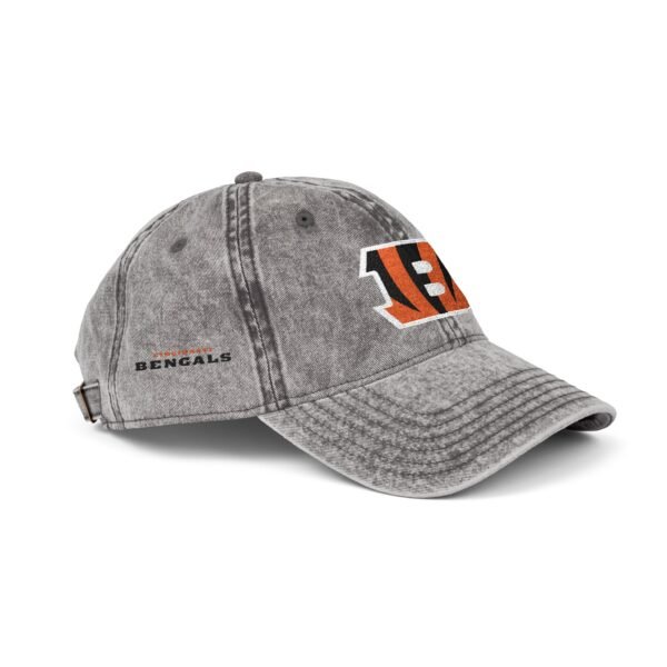 Cincinnati Bengals Embroidered Logo on Vintage Cap - Image 3