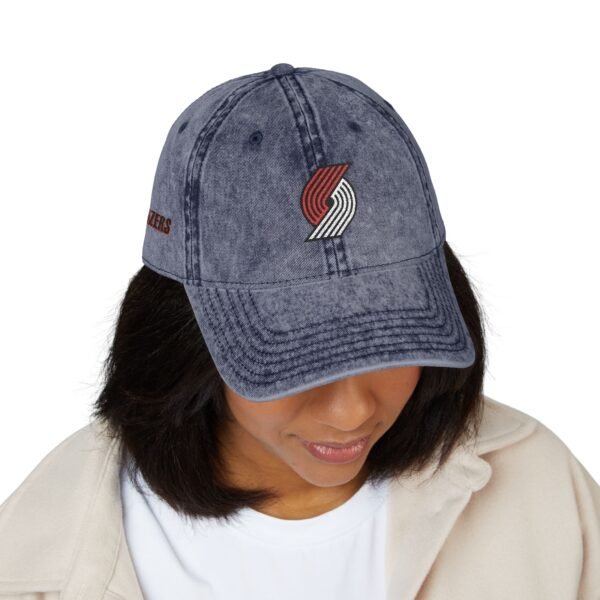 Portland Trail Blazers Embroidered Logo on Vintage Cap - Image 15