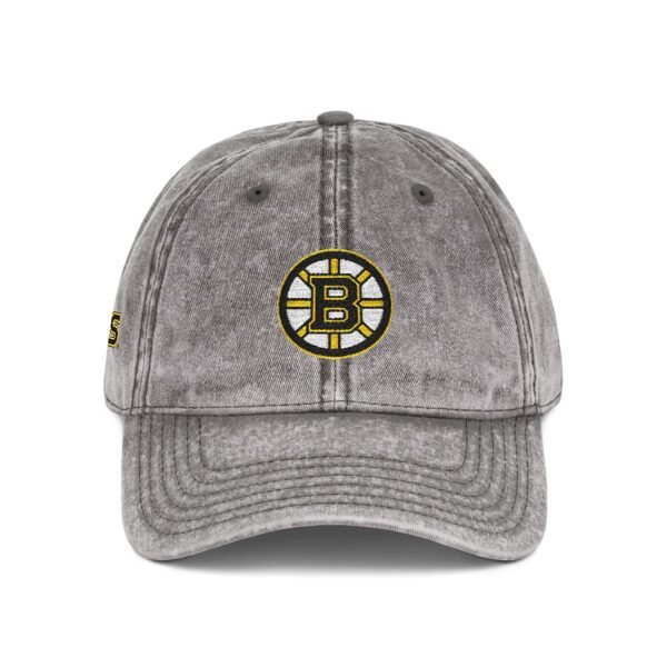 Boston Bruins Embroidered Logo on Vintage Cap