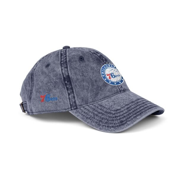 Philadelphia 76ers Embroidered Logo on Vintage Cap - Image 18