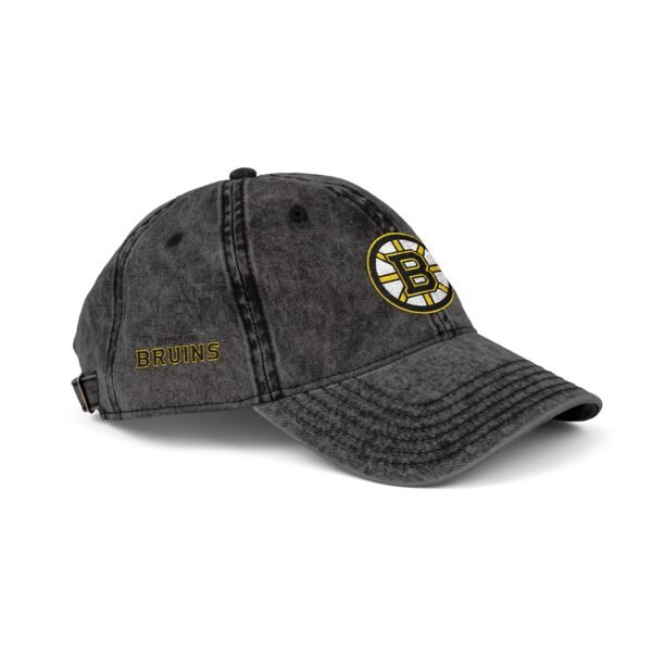 Boston Bruins Embroidered Logo on Vintage Cap - Image 14