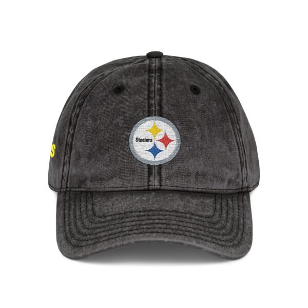Pittsburgh Steelers Embroidered Logo on Vintage Cap - Image 8
