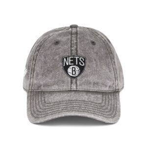 Brooklyn Nets Embroidered Logo on Vintage Cap