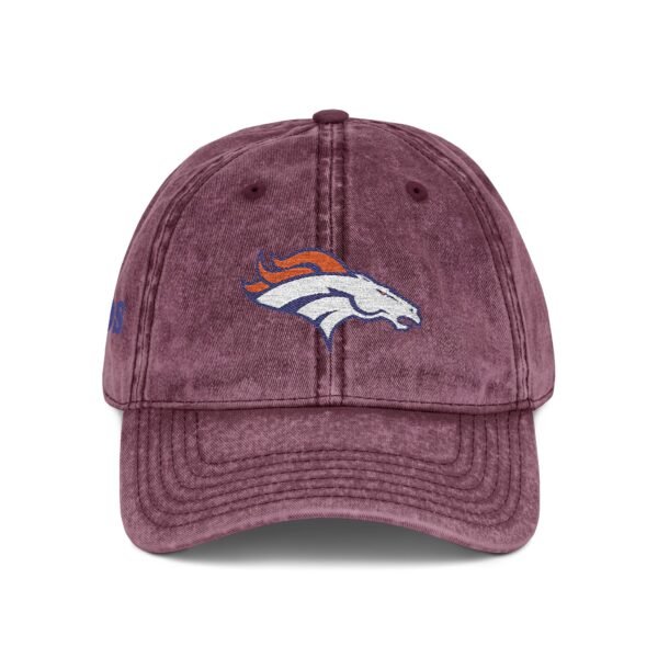 Denver Broncos Embroidered Logo on Vintage Cap - Image 20