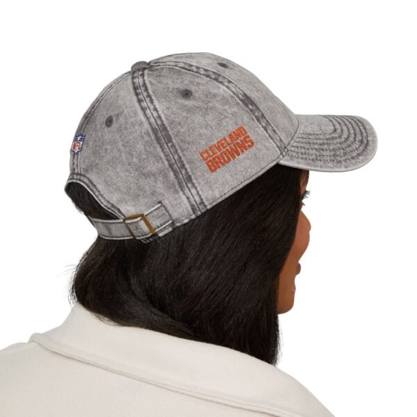 Cleveland Browns Embroidered Logo on Vintage Cap - Image 5