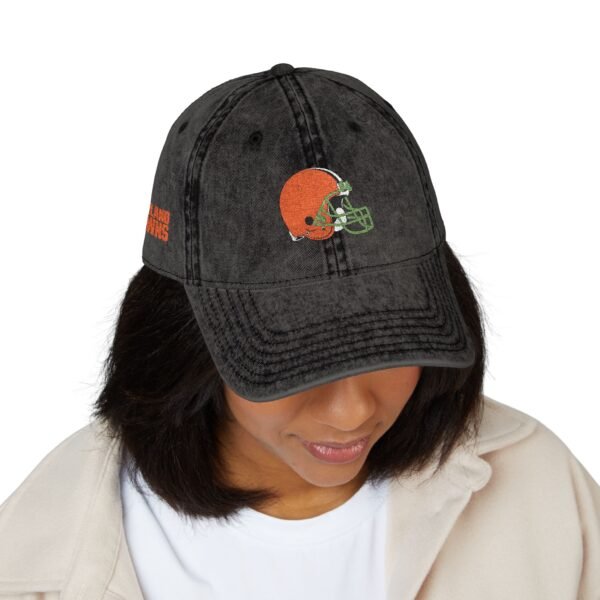 Cleveland Browns Embroidered Logo on Vintage Cap - Image 11