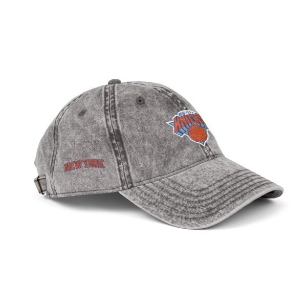 New York Knicks Embroidered Logo on Vintage Cap - Image 3