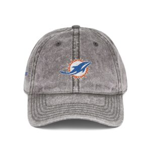 Miami Dolphins Embroidered Logo on Vintage Cap