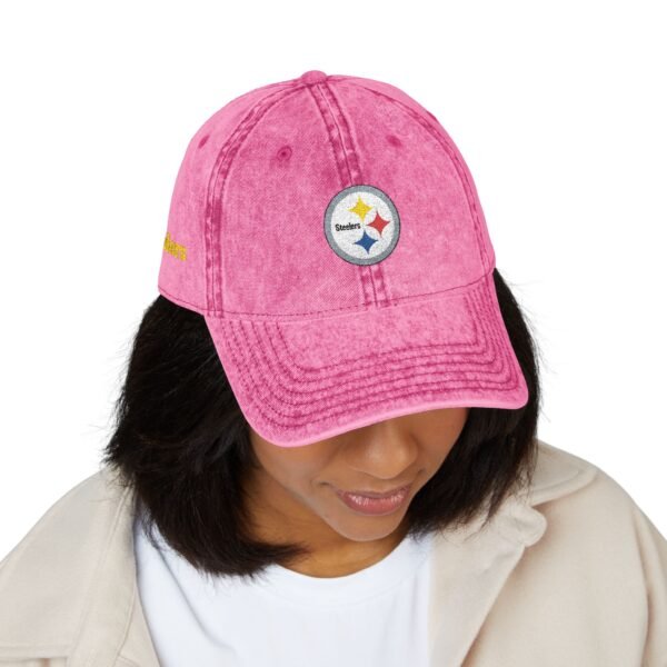 Pittsburgh Steelers Embroidered Logo on Vintage Cap - Image 15