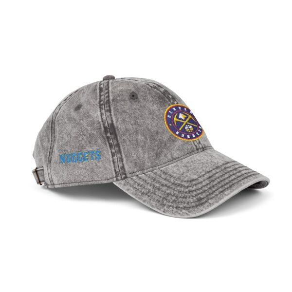 Denver Nuggets Embroidered Logo on Vintage Cap - Image 3