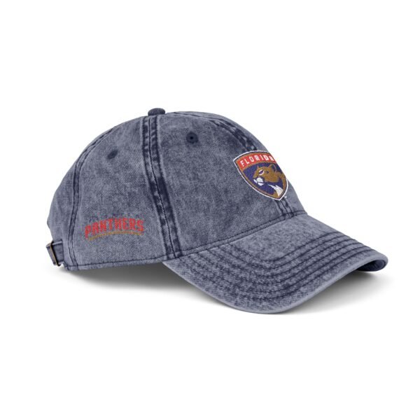 Florida Panthers Embroidered Logo on Vintage Cap - Image 14