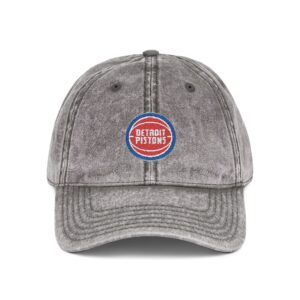 Detroit Pistons Embroidered Logo on Vintage Cap