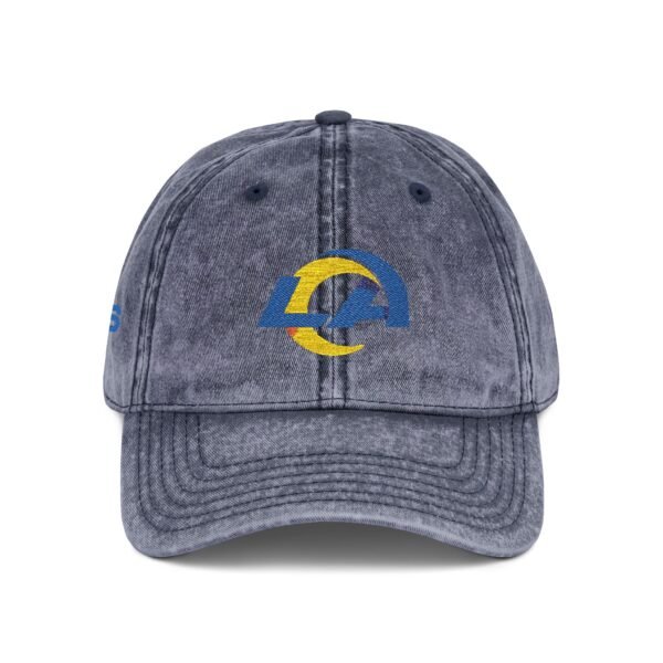 Los Angeles Rams Embroidered Logo on Vintage Cap - Image 8