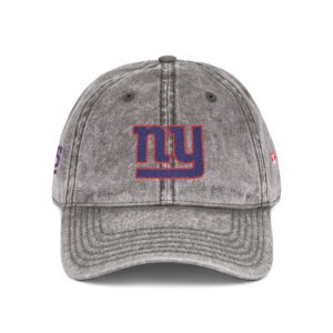 New York Giants Embroidered Logo on Vintage Cap