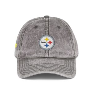 Pittsburgh Steelers Embroidered Logo on Vintage Cap