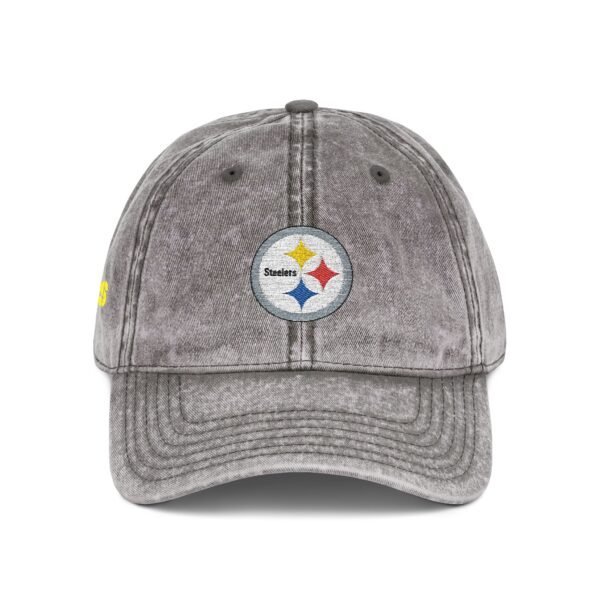 Pittsburgh Steelers Embroidered Logo on Vintage Cap