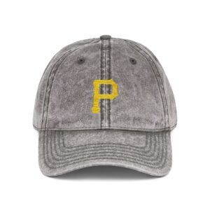 Pittsburgh Pirates Embroidered Logo on Vintage Cap