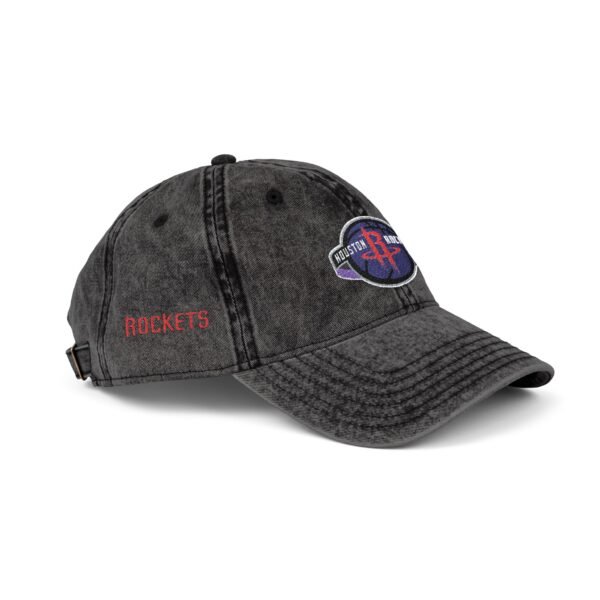 Houston Rockets Embroidered Logo on Vintage Cap - Image 18