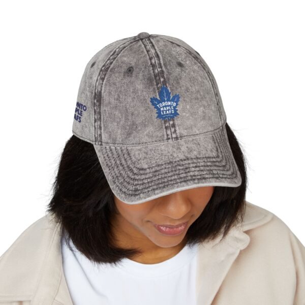 Toronto Maple Leafs Embroidered Logo on Vintage Cap - Image 4