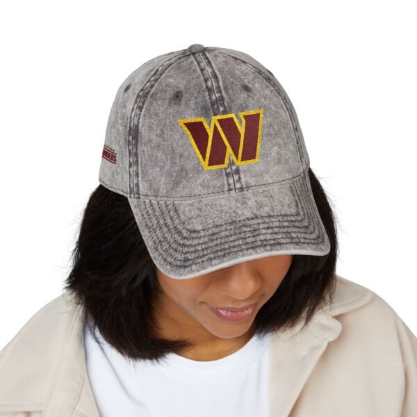Washington Commanders Embroidered Logo on Vintage Cap - Image 4