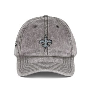 New Orleans Saints Embroidered Logo on Vintage Cap