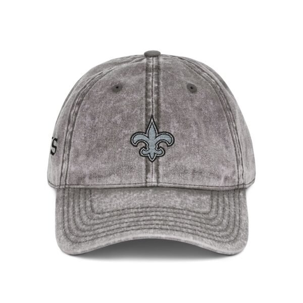 New Orleans Saints Embroidered Logo on Vintage Cap