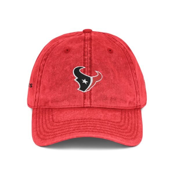 Houston Texans Embroidered Logo on Vintage Cap - Image 12