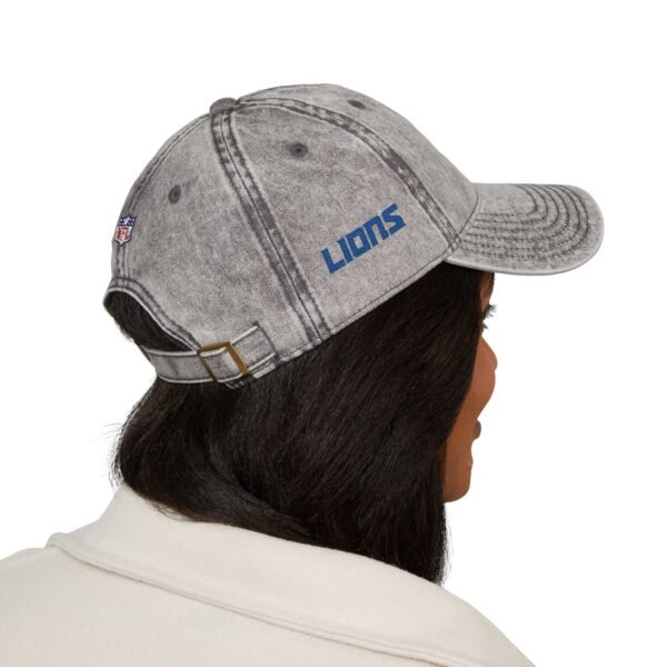 Detroit Lions Embroidered Logo on Vintage Cap - Image 5