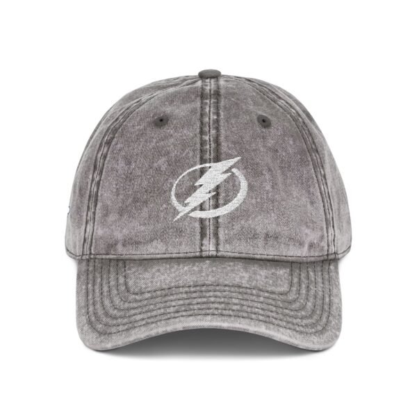 Tampa Bay Lightning Embroidered Logo on Vintage Cap