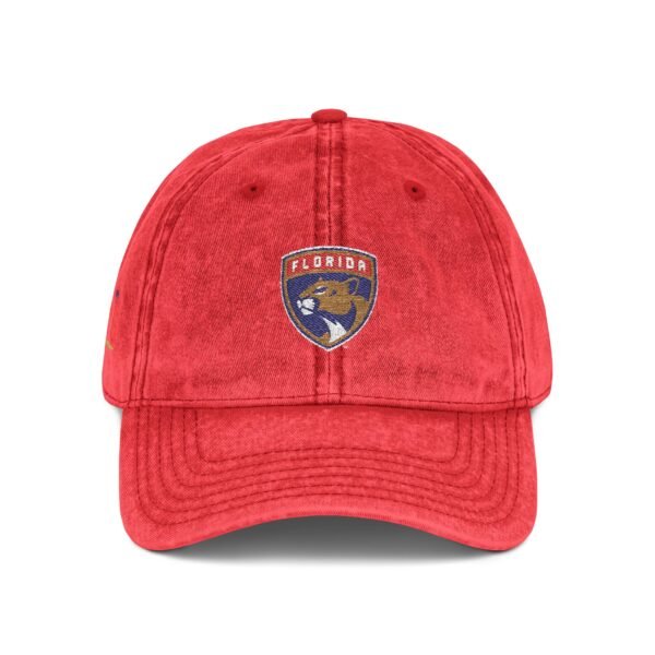 Florida Panthers Embroidered Logo on Vintage Cap - Image 16