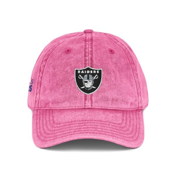 Las Vegas Raiders Embroidered Logo on Vintage Cap - Image 8