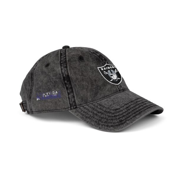 Las Vegas Raiders Embroidered Logo on Vintage Cap - Image 14