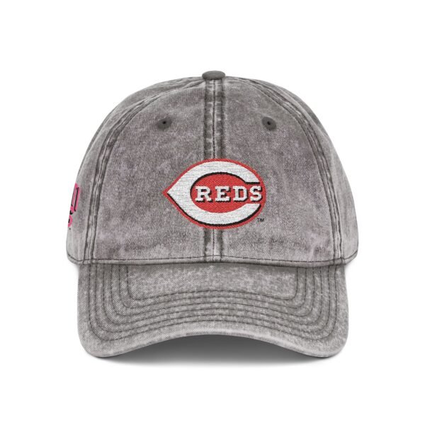 Cincinnati Reds Embroidered Logo on Vintage Cap