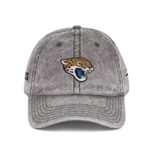 Jacksonville Jaguars Embroidered Logo on Vintage Cap