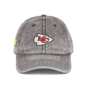 Kansas City Chiefs Embroidered Logo on Vintage Cap