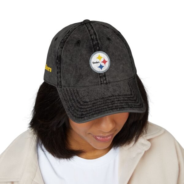 Pittsburgh Steelers Embroidered Logo on Vintage Cap - Image 11