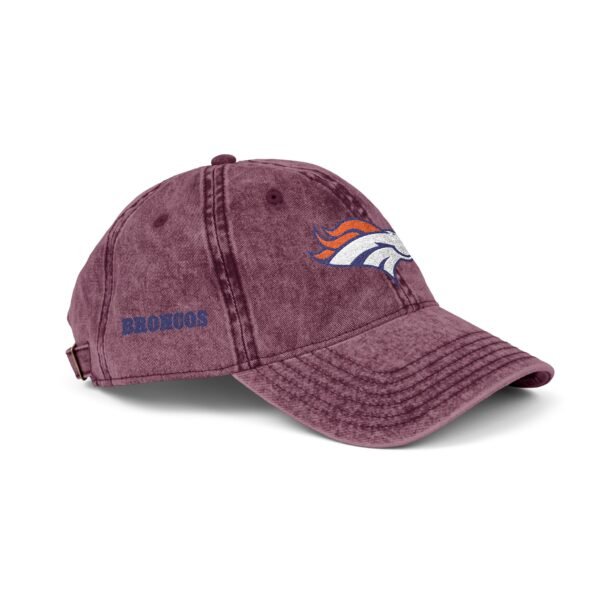 Denver Broncos Embroidered Logo on Vintage Cap - Image 22