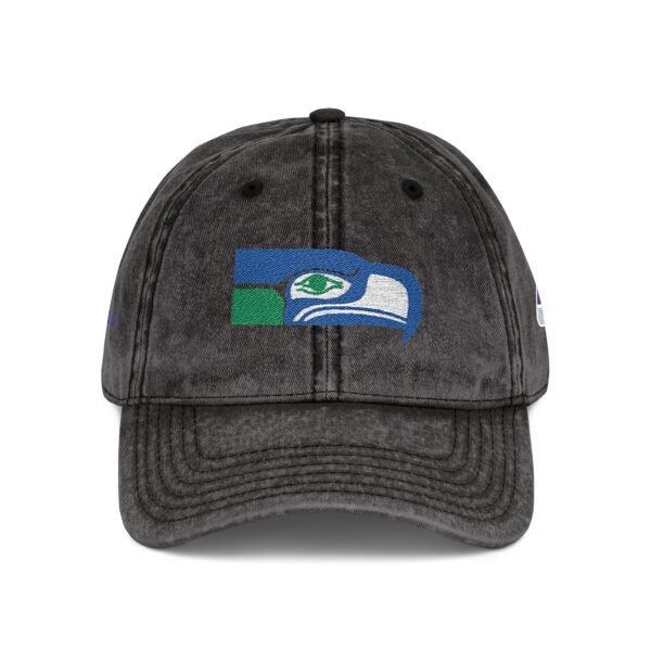 Seattle Seahawks Embroidered Logo on Vintage Cap - Image 8